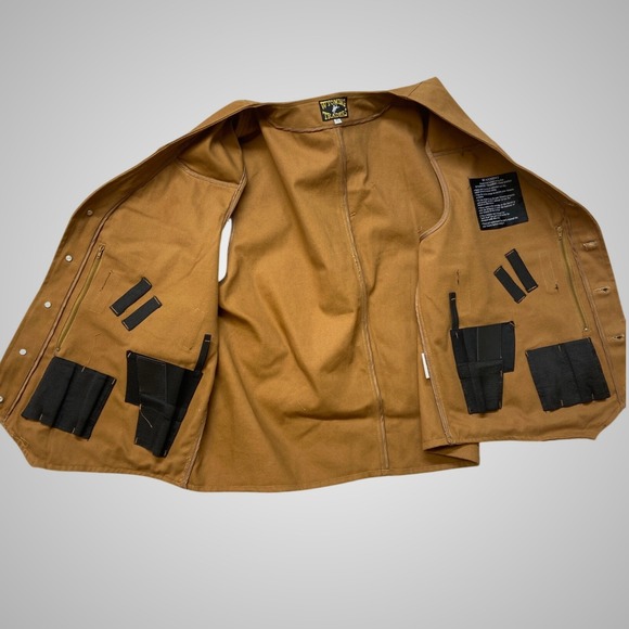 Wyoming Traders Mens XL Brown Canvas Concealed Carry Holster Vest Bronco NWOT - Picture 6 of 13